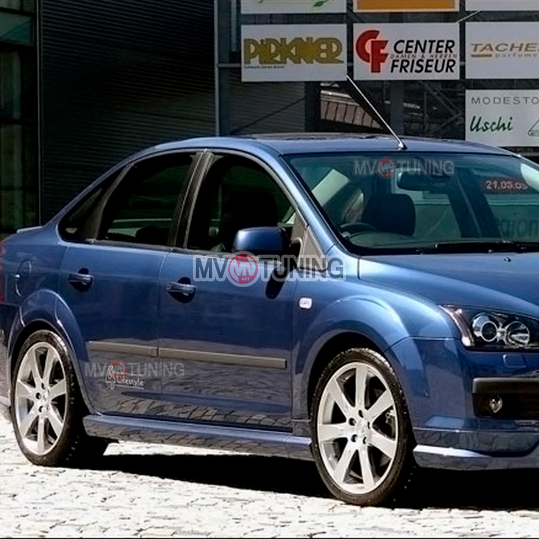 Пороги "MS" Ford Focus 2 (2004-2011) + УСТАНОВОЧНЫЙ КОМПЛЕКТ