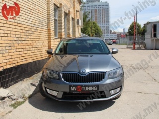 Вставки переднего бампера в стиле RS Skoda Octavia III A7 (2013-2016)
