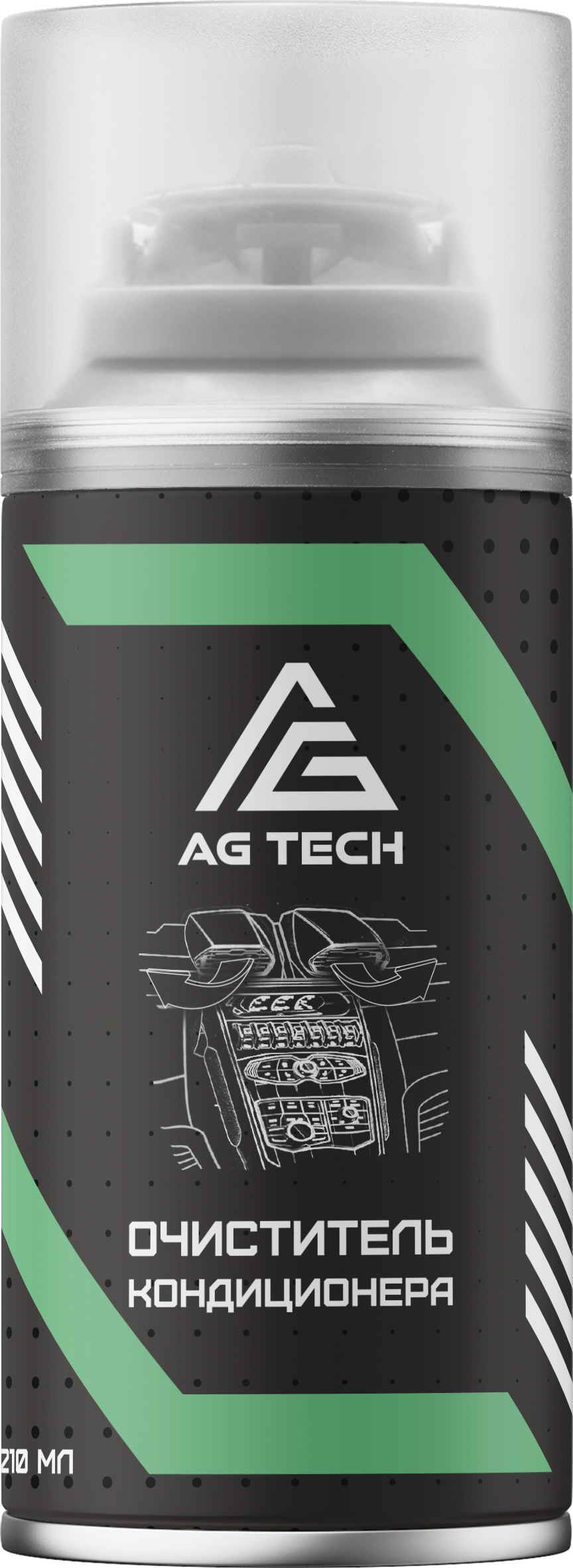 Очиститель кондиционера (шашка) AG-TECH 210 мл (ментол+эвкалипт)