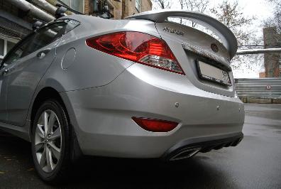 Спойлер высокий Hyundai Solaris (2010 - 2016)