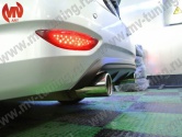 Диффузор заднего бампера var №3 Двойной выхлоп Hyundai Solaris (2010-2013)