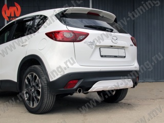 Накладка (диффузор) заднего бампера Mazda CX-5 (рестайлинг) (2015-2016)