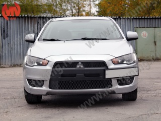 Воздуховоды радиатора в передний бампер var №2 (квадрат) Mitsubishi Lancer X (2007-2010)