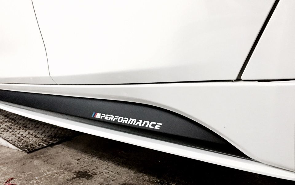 Накладки боковых порогов BMW F30/F31 M Performance (Черный мат)