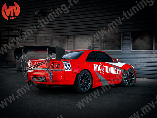 Комплект расширения кузова в стиле Rocket Bunny для Nissan Skyline R33