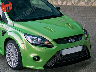 Жабры на капот в стиле RS текстурный пластик Ford Focus 2 (2004-2011)