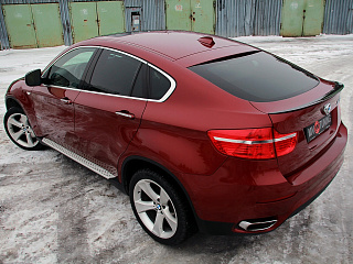 BLACKOUT EDITION. Спойлер крашенный Черный глянец BMW X6 E71 (2008-2014) + УСТАНОВОЧНЫЙ КОМПЛЕКТ