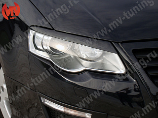 Реснички на фары VW Passat B6 (2005-2010) + УСТАНОВОЧНЫЙ КОМПЛЕКТ