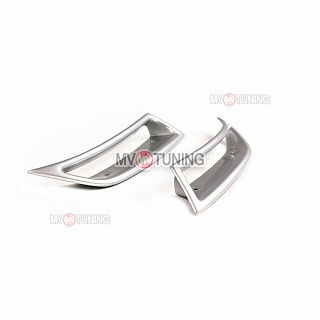 Snow Silver. Имитация насадок глушителя Skoda Octavia III A7 (2013 - 2023) крашенные