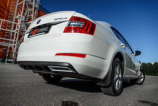 Имитация насадок глушителя Skoda Octavia III A7 (2013 - 2023) под окраску