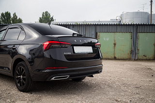 Имитация насадок глушителя ПОД ОКРАСКУ для Skoda Rapid II Gen (2020 - н.в.)