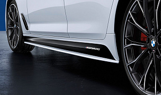 Накладки боковых порогов BMW F30/F31 M Performance (Черный мат)