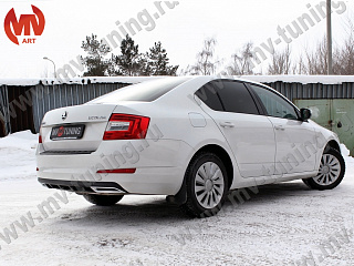 Диффузор заднего бампера Skoda Octavia III A7 (2013 - 2020) под окраску