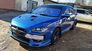 Пороги RPM на Mitsubishi Lancer X (2007-2016) + УСТАНОВОЧНЫЙ КОМПЛЕКТ