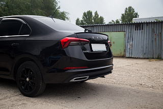 Спойлер лип Skoda Rapid II Gen (2020 - по настоящее время) + УСТАНОВОЧНЫЙ КОМПЛЕКТ