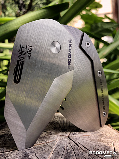 Нож-визитка Broomer ё-Knife, модель 001. EDC легкий складной нож в индивидуальной упаковке.