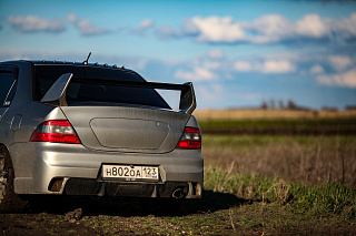 Спойлер в стиле EVO var№1 (высокий) для Mitsubishi Lancer IX 9 (2003-2009)