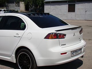 Спойлер лип "Элегант" Mitsubishi Lancer X (2007-2017) + УСТАНОВОЧНЫЙ КОМПЛЕКТ