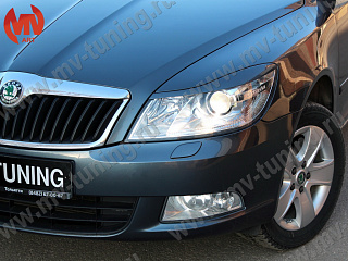 Реснички на фары Skoda Octavia II (2008-2013) + УСТАНОВОЧНЫЙ КОМПЛЕКТ