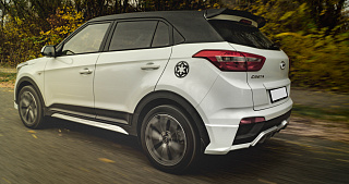 Накладки на пороги Hyundai Creta (2016-2020)