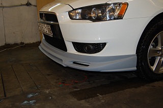 Юбка переднего бампера Zodiak Mitsubishi Lancer X (2007-2010)