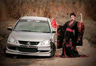 Реснички на фары широкие var №2 Mitsubishi Lancer 9 IX (2004-2007) + УСТАНОВОЧНЫЙ КОМПЛЕКТ