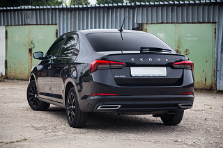 Имитация насадок глушителя ПОД ОКРАСКУ для Skoda Rapid II Gen (2020 - н.в.)