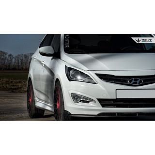 Сплиттер переднего бампера ZEUS Hyundai Solaris (2014-2016)