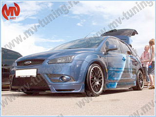 Юбка переднего стайлингового (кабри) бампера "Sport" Ford Focus 2 (2004-2008)