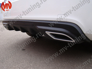  Диффузор заднего бампера Chevrolet Cruze var №1 (под окраску) (2008-2012) в комплекте с метизами
