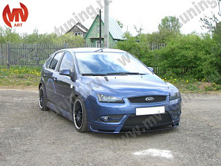 Юбка переднего стайлингового (кабри) бампера "Sport" Ford Focus 2 (2004-2008)