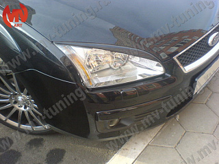 Реснички на фары var №1 узкие Ford Focus 2 (2004-2008) + УСТАНОВОЧНЫЙ КОМПЛЕКТ