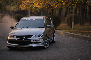 Крепление гос. номера в стиле EVO текстурный пластик Mitsubishi Lancer IX (2003-2009)