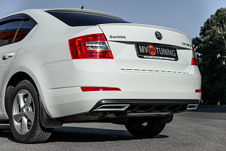 Диффузор заднего бампера Skoda Octavia III A7 (2013 - 2020) под окраску