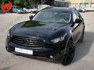 Реснички на фары var №1 Infiniti FX (2008 - 2013) + УСТАНОВОЧНЫЙ КОМПЛЕКТ