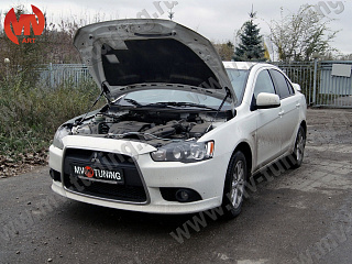 Упор капота двойной для Mitsubishi Lancer X (2007-2016)
