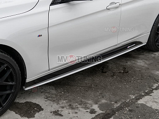 Накладки боковых порогов BMW F30/F31 M Performance (Черный мат)