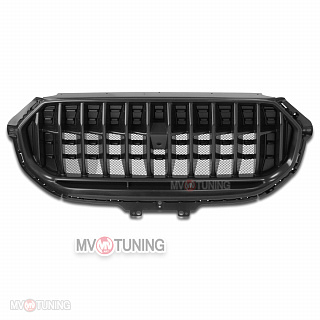 Решетка радиатора Chery Tiggo 8 Pro (2021-2024) Окрашенная деталь, цвет Черный глянец