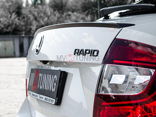 Спойлер лип Skoda Rapid (2012 - 2023) + УСТАНОВОЧНЫЙ КОМПЛЕКТ