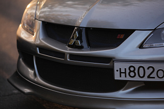 Юбка переднего бампера Mitsubishi Lancer 9 IX в стиле EVO (2003-2009)
