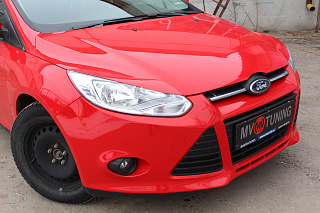 Реснички на фары узкие var №2 Ford Focus 3 (2012-2014) + УСТАНОВОЧНЫЙ КОМПЛЕКТ