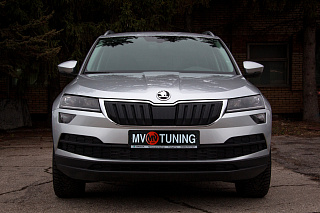 Зимний экран Skoda Karoq (2017-2021) верхний (текстурный пластик)