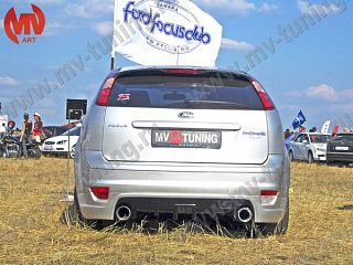 Юбка-диффузор заднего бампера "Sport" Ford Focus 2 HB(Хетчбек) (2004-2008)