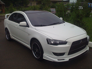 Юбка переднего бампера Zodiak Mitsubishi Lancer X (2007-2010)