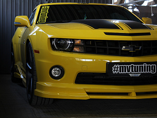 Юбка переднего бампера(цельная) Chevrolet Camaro SS (2009-2012)