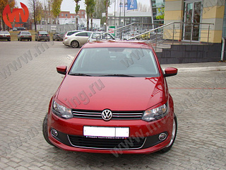 Реснички на фары Volkswagen Polo Sedan (2010 - 2020) + УСТАНОВОЧНЫЙ КОМПЛЕКТ
