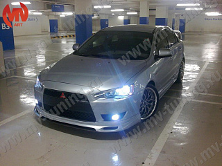 Юбка переднего бампера Zodiak Mitsubishi Lancer X (2007-2010)