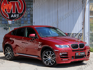 Реснички на фары(для LED оптики) var №2 BMW X6 E71 (2008-2014) + УСТАНОВОЧНЫЙ КОМПЛЕКТ