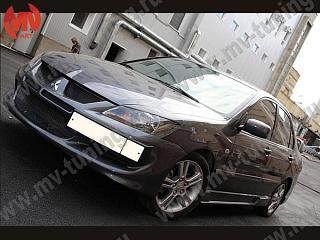 Реснички на фары узкие var№1 Mitsubishi Lancer 9 IX (2004-2007) + УСТАНОВОЧНЫЙ КОМПЛЕКТ