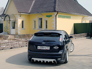 Юбка-диффузор заднего бампера "Sport" Ford Focus 2 HB(Хетчбек) (2004-2008)